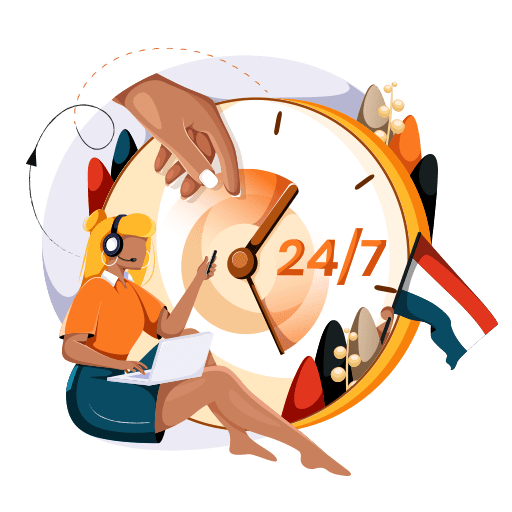 24/7 klantenondersteuning door VPN Nederland