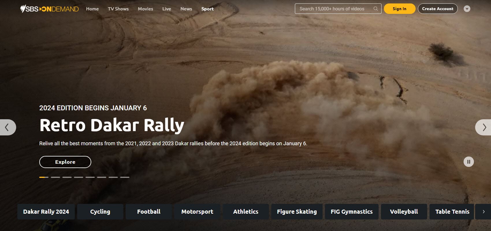 Dakar Rally gratis streaming op SBS on Demand in Australië