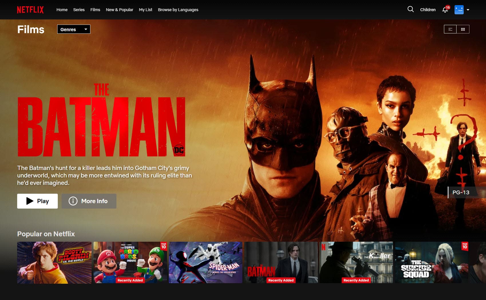 The Batman streaming op Netflix VS