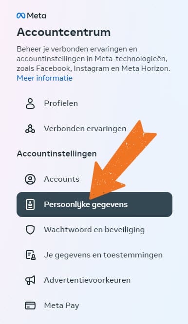 Persoonlijke gegevens Persoonlijke gegevens