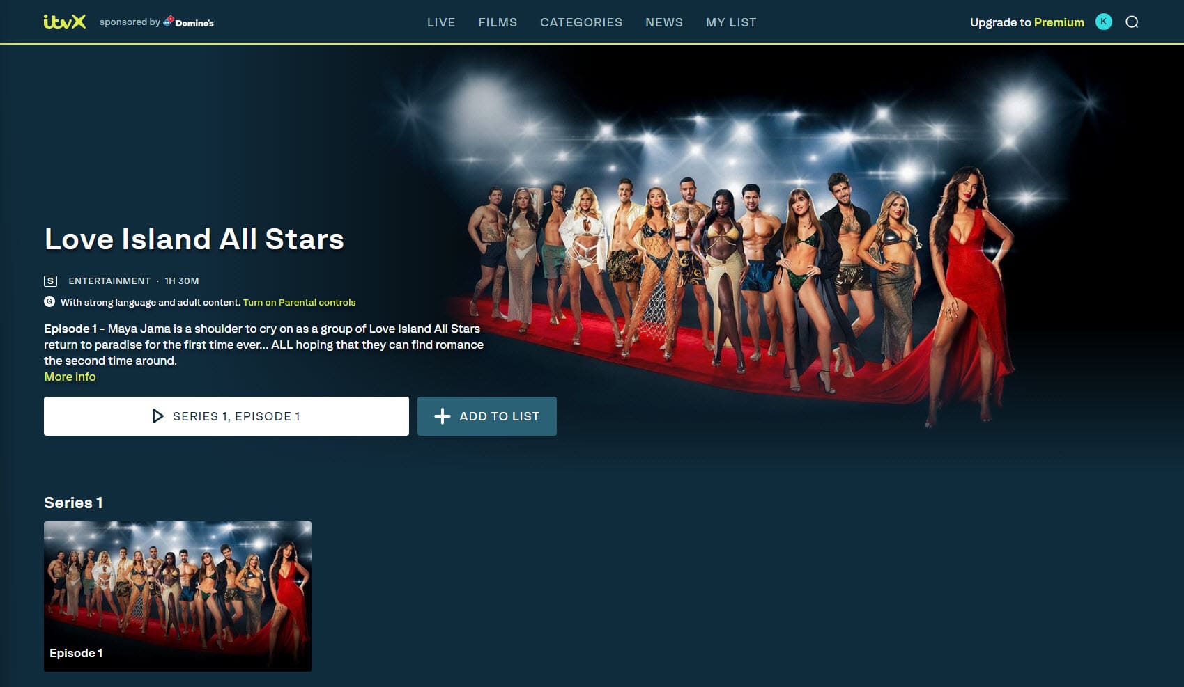 Love Island All Stars op ITVX Love Island All Stars streaming op ITVX