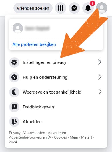 Instellingen en privacy Facebook instellingen en privacy