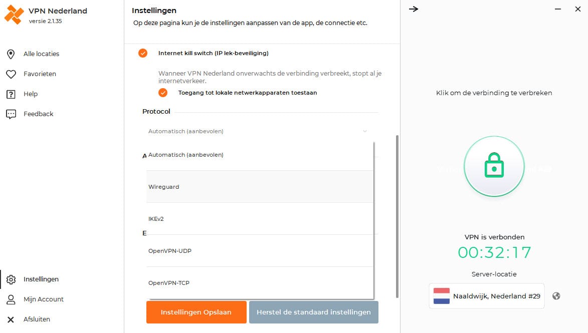Het juiste verbindingsprotocol kiezen met VPN Nederland