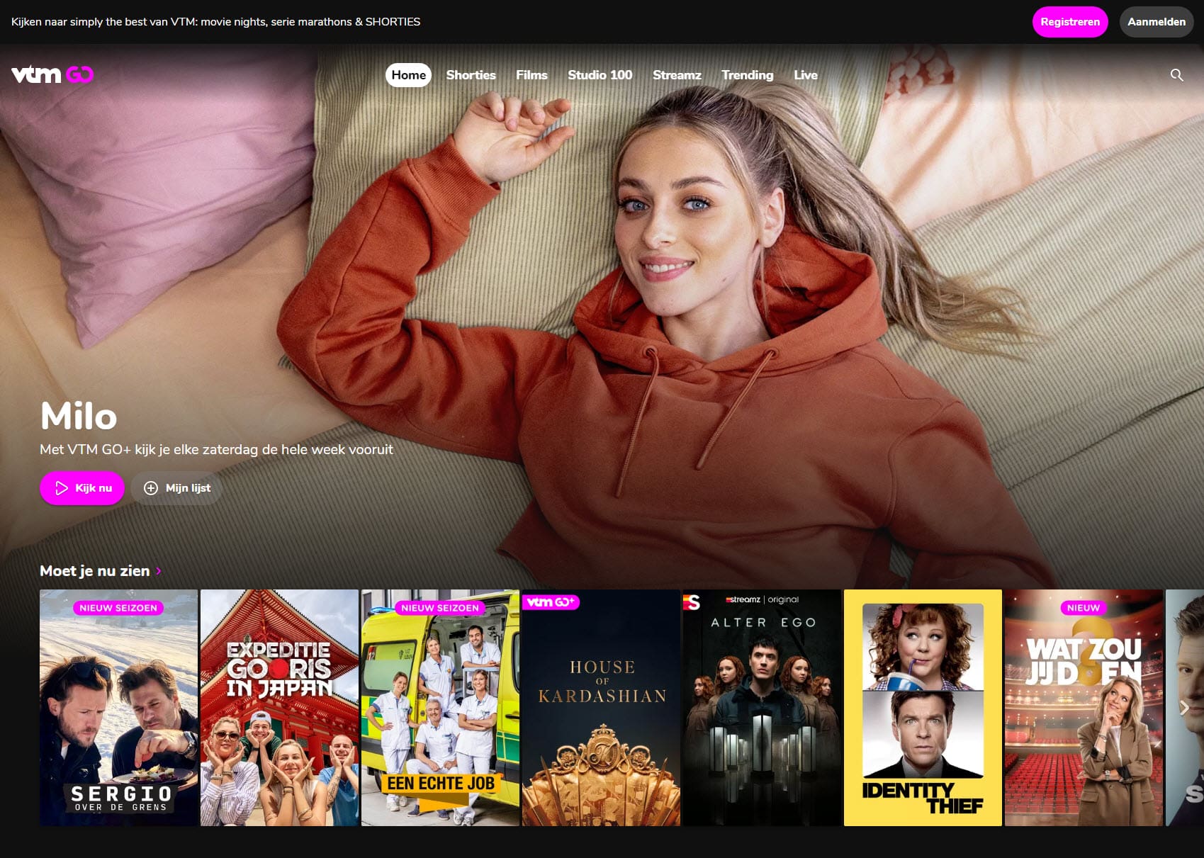 VTM GO VTM GO gratis streamingdienst