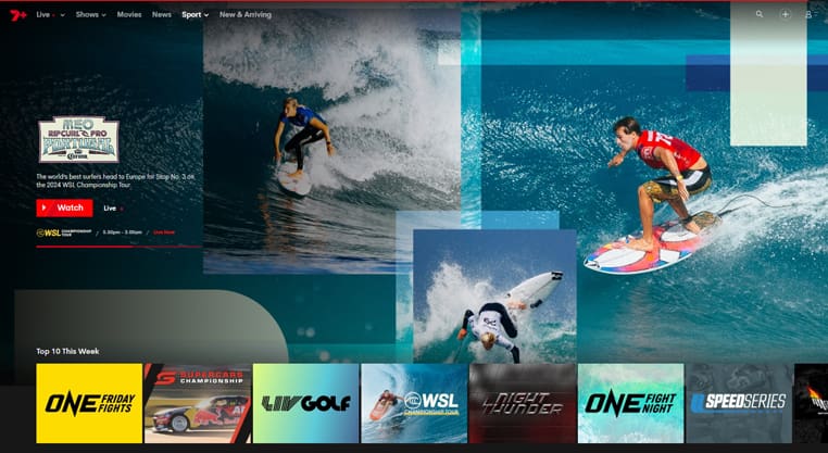 Gratis sport streaming op 7Plus