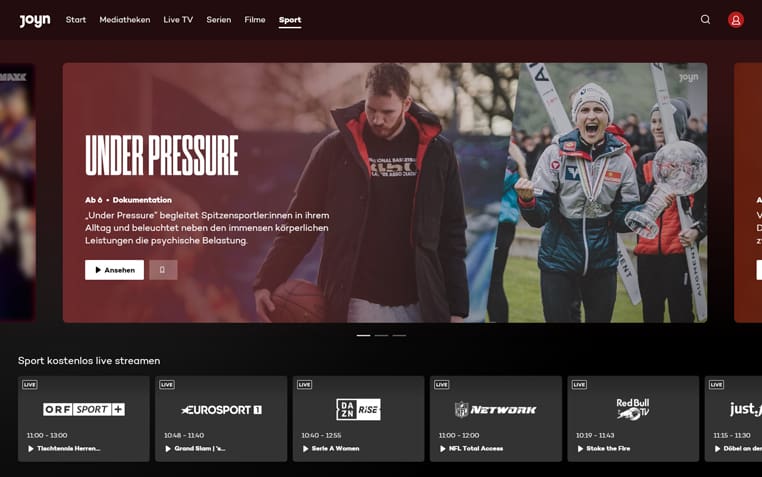 Gratis sport streaming op Joyn