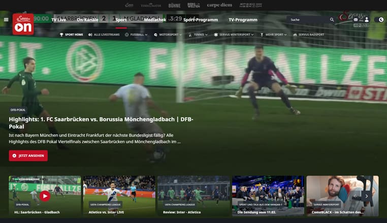 Gratis sport streaming op ServusTV