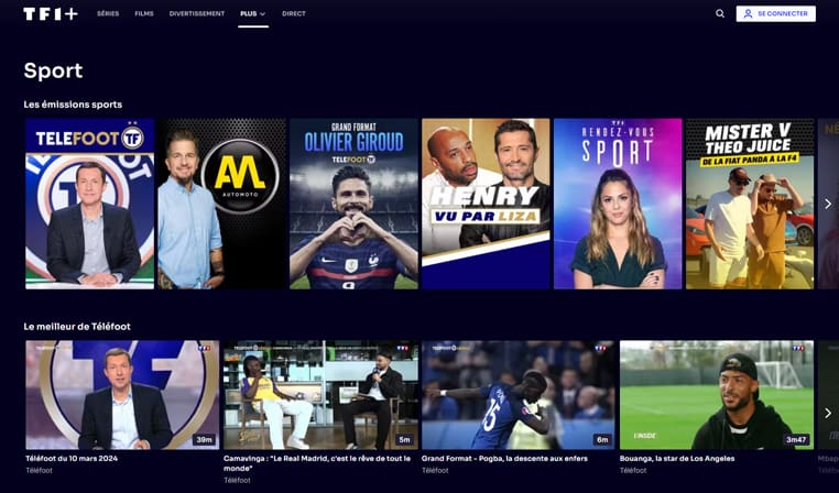 Gratis sport streaming op TF1