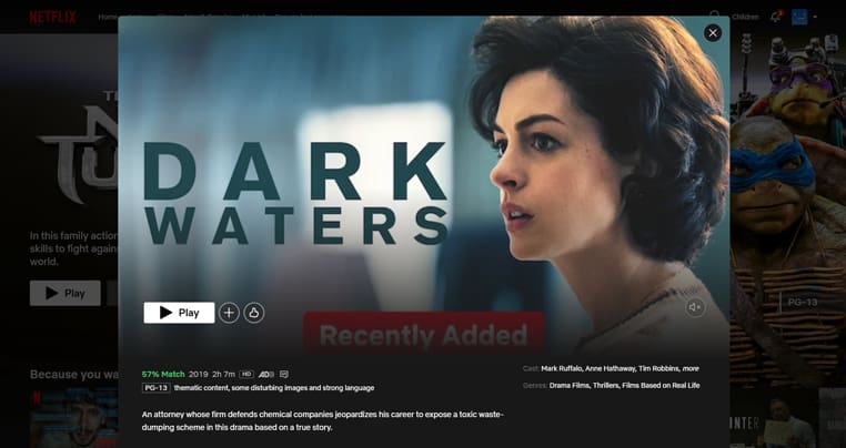Dark Waters streaming op Amerikaanse Netflix
