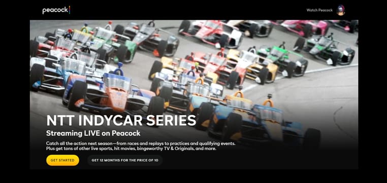Indy 500 streamen op Peacock