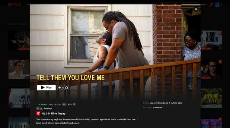 Tell Them You Love Me streaming op Amerikaanse Netflix
