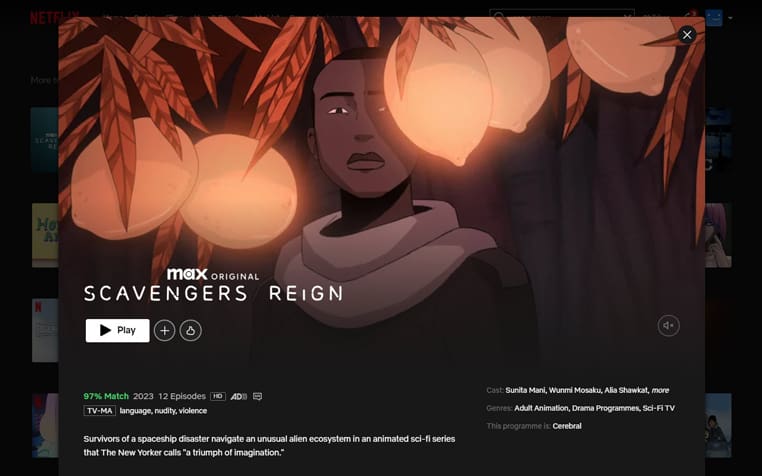 Scavengers Reign op Netflix Scavengers Reign streaming op Amerikaanse Netflix