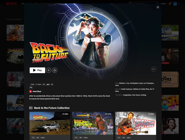 Back to the Future op Netflix Back to the Future trilogie op Amerikaanse Netflix