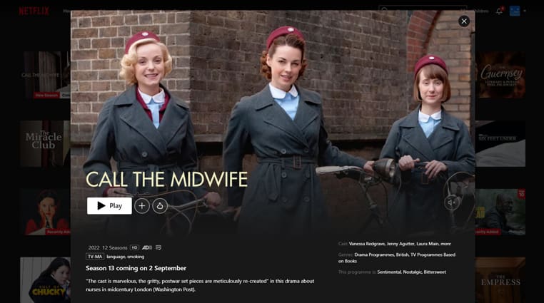 Call the Midwife op Netflix Call the Midwife streaming op Amerikaanse Netflix