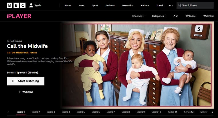 Call the Midwife op BBC iPlayer Call the Midwife streaming gratis op BBC iPlayer