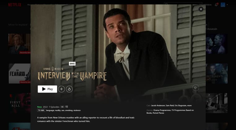 Interview with the Vampire op Netflix Interview with the Vampire op Amerikaanse Netflix
