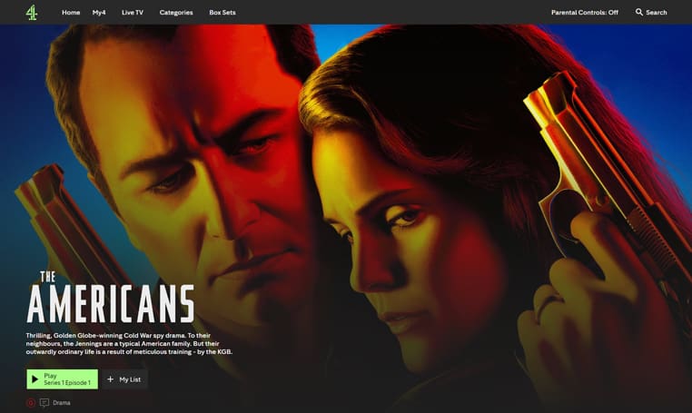The Americans op Channel 4 The Americans serie gratis op Channel 4