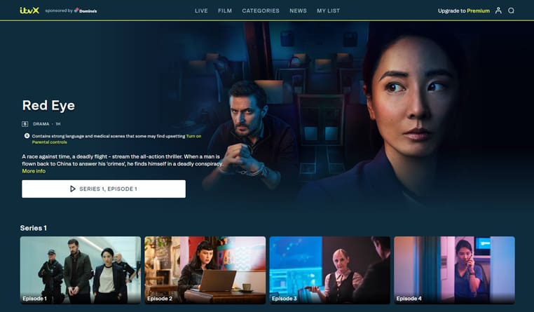 Red Eye op ITVX Red Eye series streaming op ITVX
