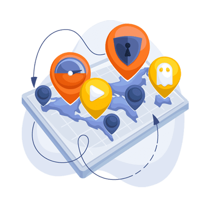 Wereldwijd servernetwerk Wereldwijd netwerk van servers bij VPN Nederland