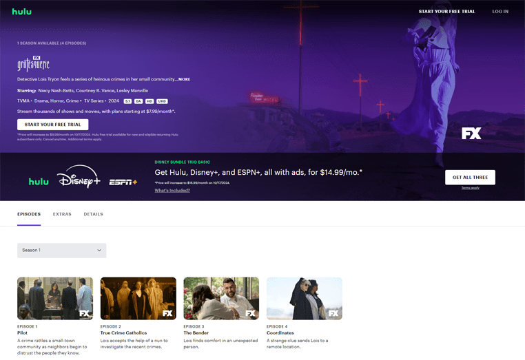 Grotesquerie op Hulu Grotesquerie series streamen op Hulu