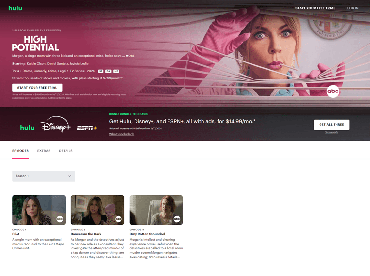 High Potential op Hulu High Potential streaming op Hulu