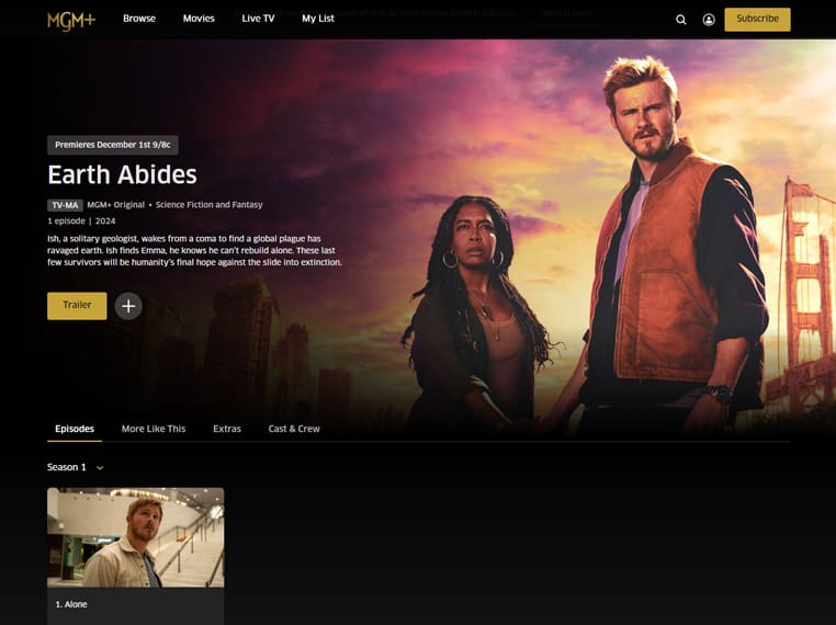 Earth Abides op MGM+ Earth Abides streaming op MGM+