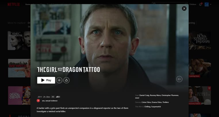 The Girl With The Dragon Tattoo op Netflix The Girl With The Dragon Tattoo streaming op Netflix