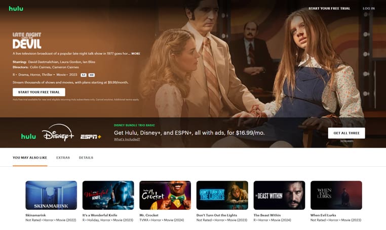 Late Night with the Devil op Hulu Late Night with the Devil streaming op Hulu