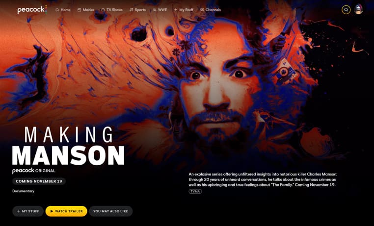 Making Manson op Peacock Making Manson streaming op Peacock TV in America