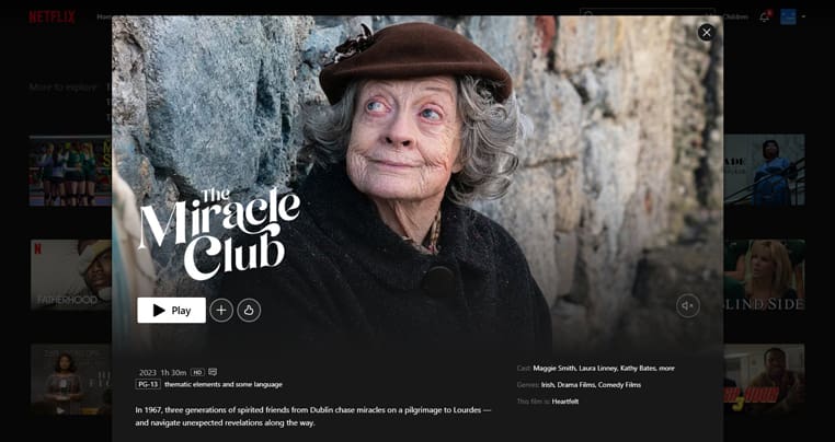 The Miracle Club op Netflix The Miracle Club streaming op Netflix