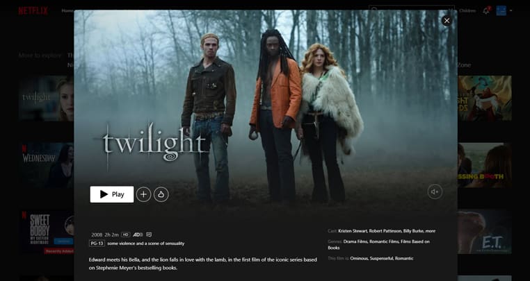 Twilight op Netflix Twilight streaming op Netflix