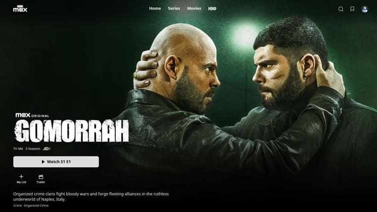 Gomorra streaming op HBO Max in America