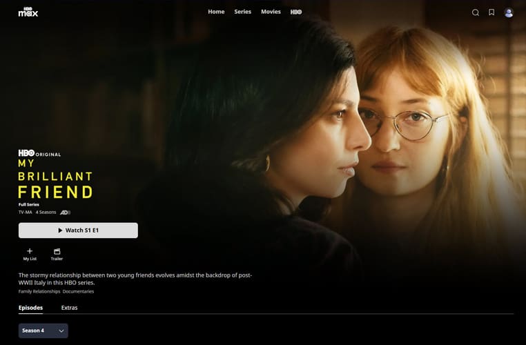 My Brilliant Friend seizoen 4 op HBO Max My Brilliant Friend seizoen 4 streaming op HBO Max in Amerika