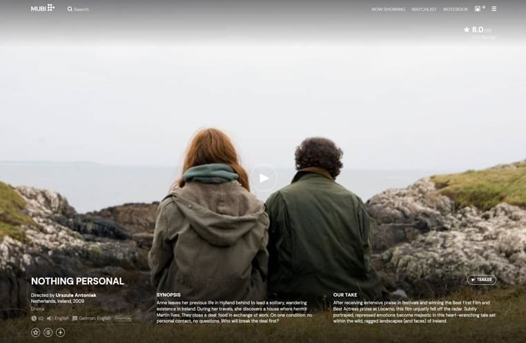 Nothing Personal op Mubi Nothing Personal streaming op Mubi