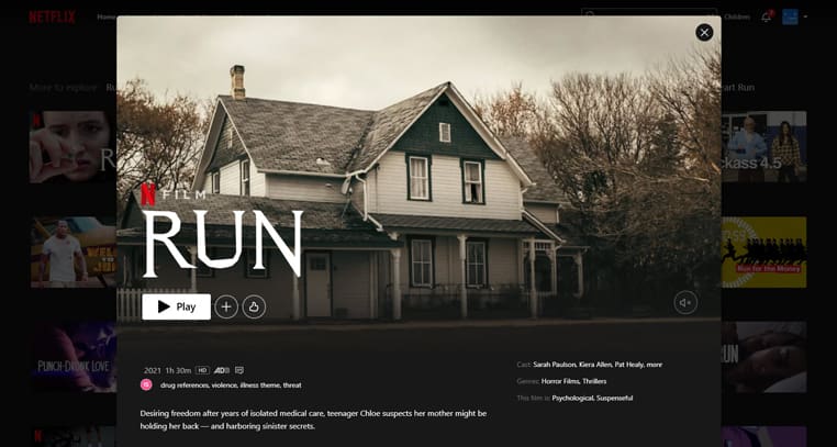 Run op Netflix Run-film streaming op Netflix