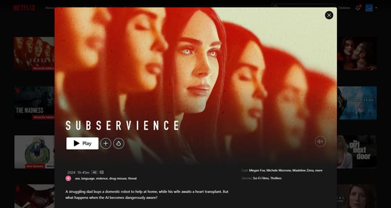 Subservience op Netflix Subservience streaming op Netflix in Amerika