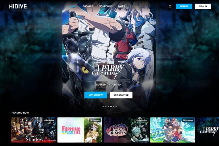 HiDive HiDive anime streamingplatform