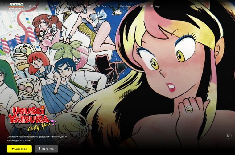 Anime op RetroCrush Anime streaming op RetroCrush