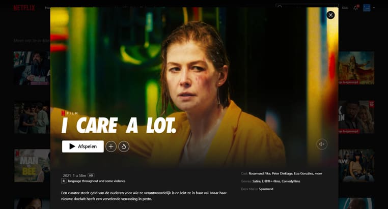 I Care a Lot streaming op Netflix I Care a Lot streaming op Netflix in Amerika
