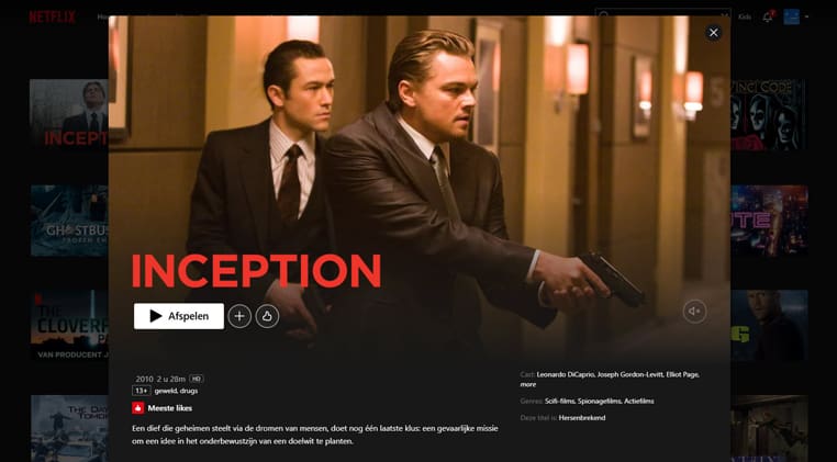 Inception op Netflix Inception streaming op Netflix