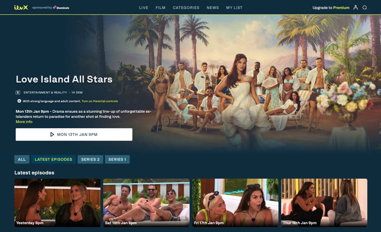 Love Island UK: All Stars op ITVX Love Island UK: All Stars seizoen 2 streaming op ITVX