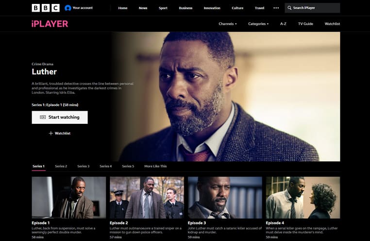 Luther op BBC iPlayer Serie Luther streaming op BBC iPlayer