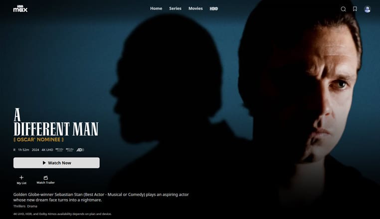 A Different Man op HBO Max A Different Man streaming op HBO Max in Amerika