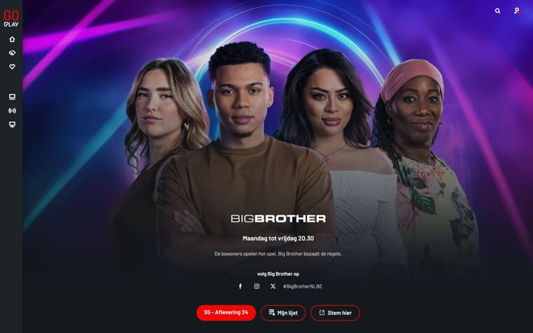 Big Brother op GoPlay Big Brother streaming gratis op GoPlay in België