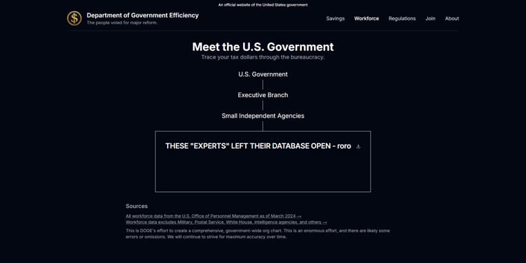 DOGE website hack Kwetsbaarheid DOGE-website uitgebuit