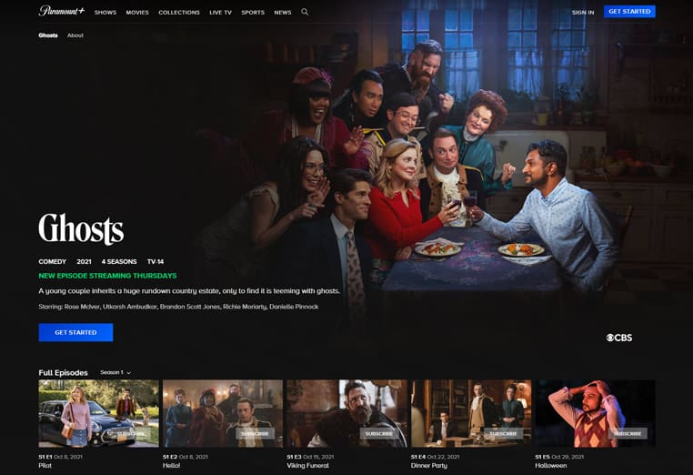 De serie Ghosts streaming op Paramount Plus