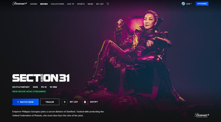 Star Trek: Section 31 op Paramount+ Star Trek: Section 31 streaming op Paramount Plus