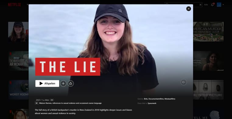 The Lie streaming op Netflix in Australië