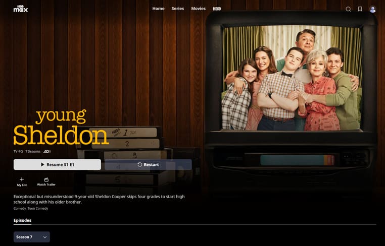 Young Sheldon op HBO Max Young Sheldon seizoen 7 streaming op HBO Max in America