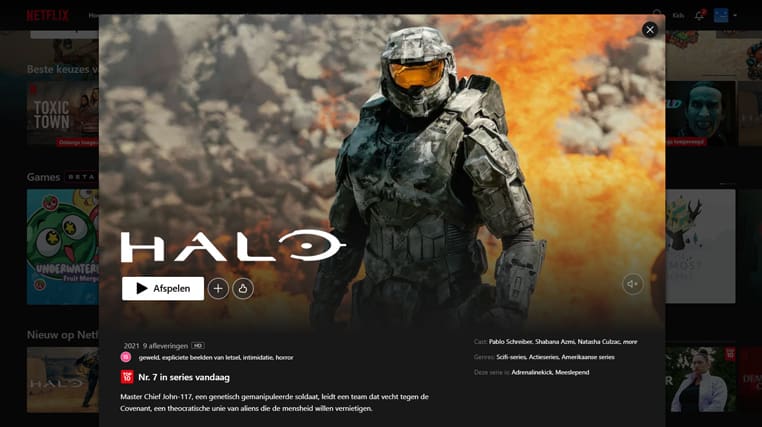 Halo op Netflix Halo streaming op Netflix